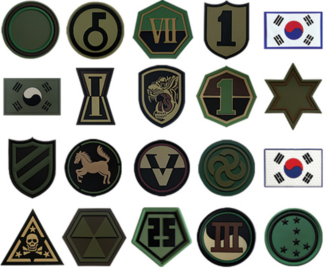 [군지] 실리콘 사단 마크 부대마크 벨크로 군용 군인약장 패치 와펜, 25사단