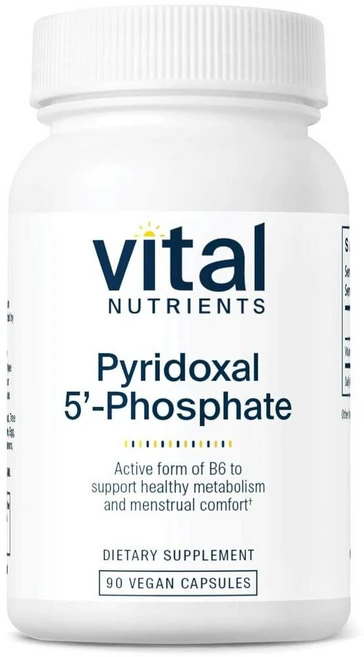바이탈 뉴트리언츠 피리독살-5 포스페이트 비타민B6 50mg 캡슐 Vital Nutrients Pyridoxal-5 Phosphate, 1개, 90정 - 쿠팡