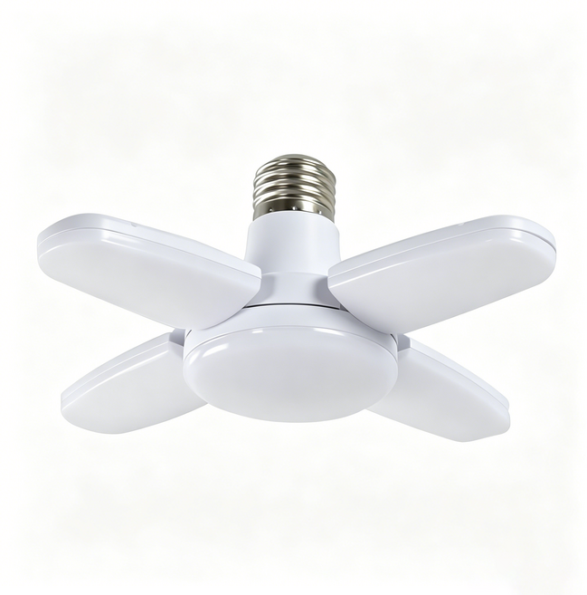 LED 四葉折疊燈泡 60W 高亮度家用燈, 中性白光, 1個
