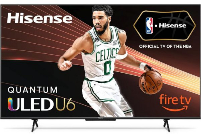Hisense 하이센스 50인치 클래스 U6HF 시리즈 ULED 4K UHD 스마트 파이어 TV 50U6HF QLED 600니트 돌비 비전 HDR 10플러스 240모션 레이트, 58-Inch