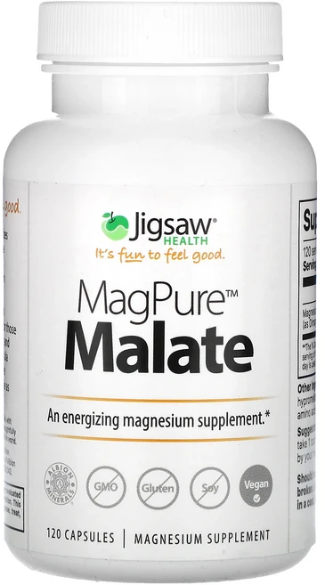 헁복하고 건강하세요 Jigsaw Health MagPure 말레이트 캡슐 120정(캡슐당 100mg) 늘 챙기셔야합니다, JigsawHealthMagPure말레이트캡슐120정캡, 1개 - 쿠팡