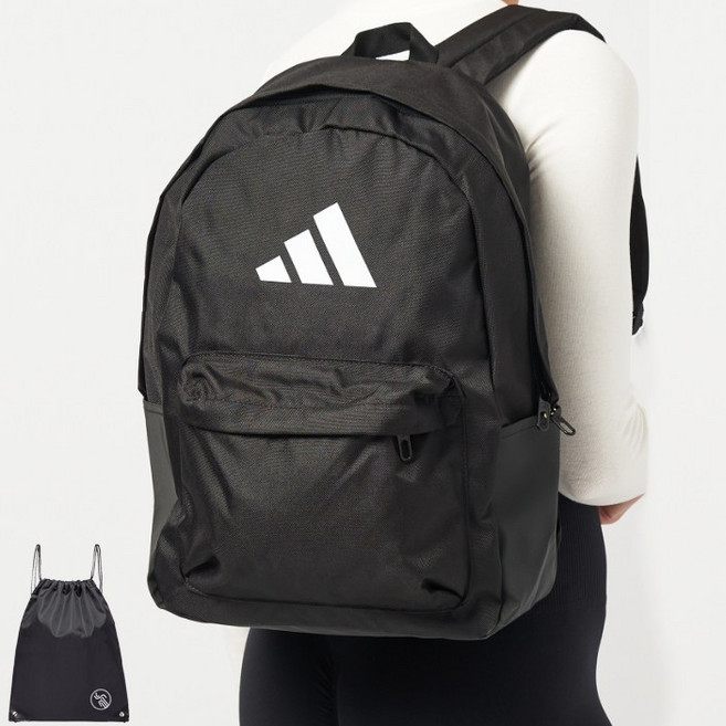 아디다스 퍼포먼스 베이직 EVERY 유니섹스 백팩 가방 검정 + PGN짐쌕가방