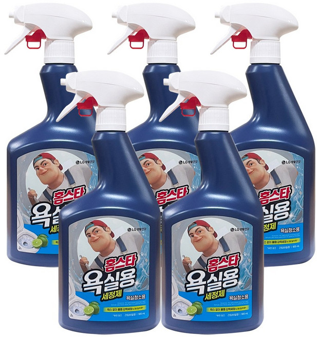 홈스타 맥스프레쉬 욕실용 세정제, 900ml, 5개