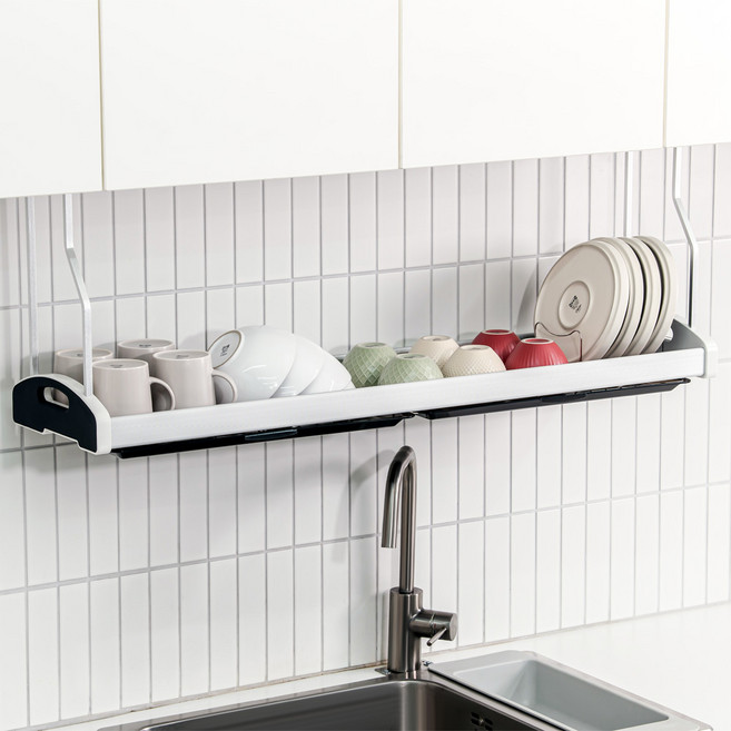 뉴해피 부착식 식기건조대 1000/1200/1400 연마제 없는 스텐 304 그릇건조대, 1개, 총 높이 27cm, 1000단