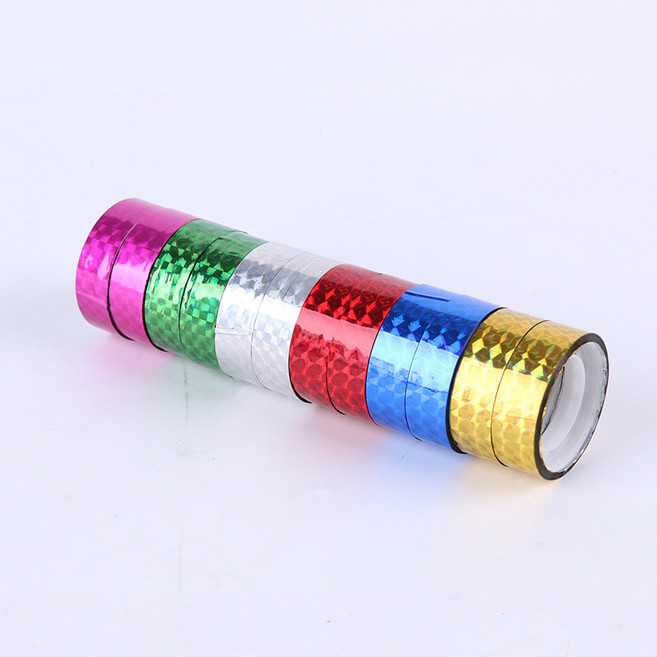 홀로그램 테이프 OPP 스티커, 12개, 6색