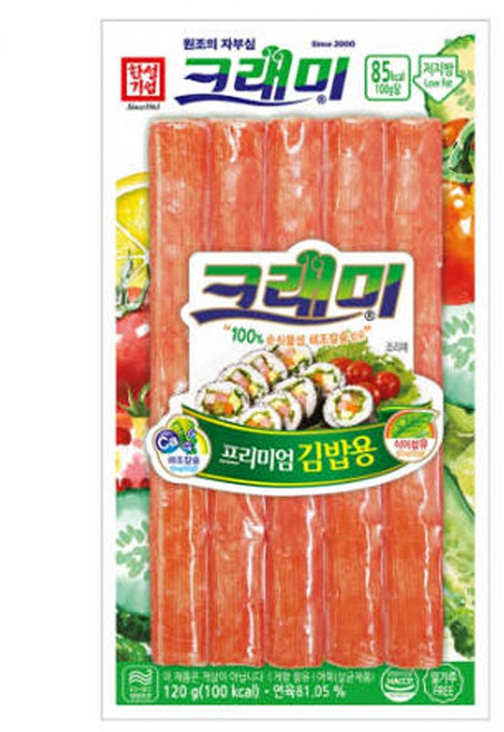 [팔도맛쟁이] 한성 크래미 김밥용, 120g, 8개