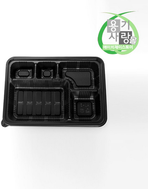 팩투유 AJ 5칸 돈가스 일회용 도시락용기, 200개입, 1개