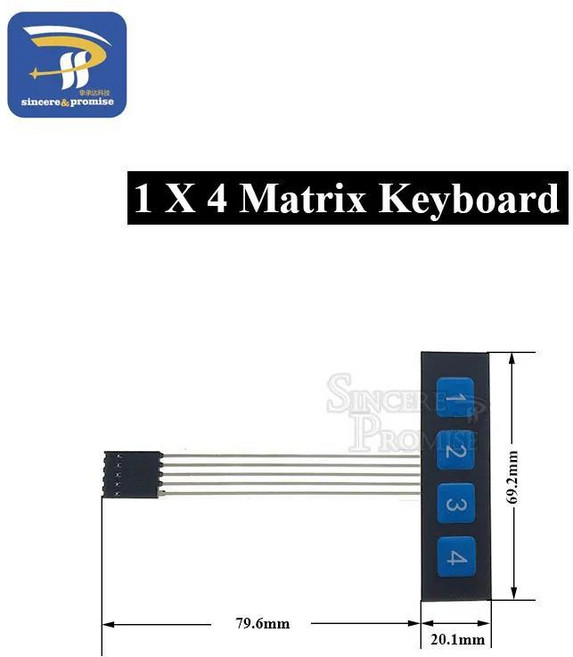 키 버튼 멤브레인 스위치 키패드 스마트 카 키트 매트릭스 어레이 키보드, 1개
