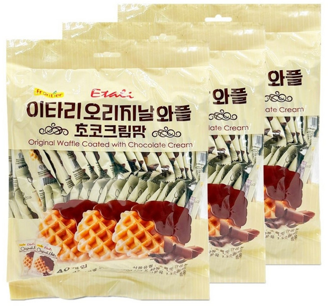 이타리 오리지날 와플 초코크림맛, 3개, 280g