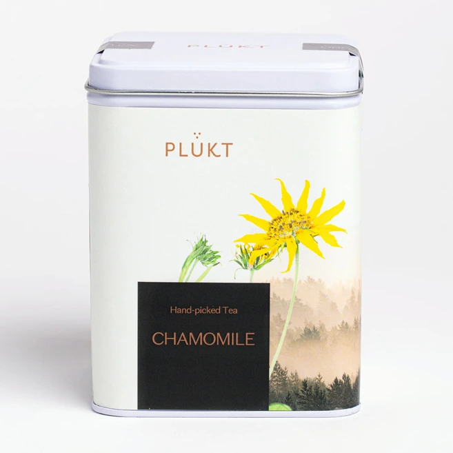 PLUKT 플룩트(플럭트)유기농 야생허브 카모마일 25티백 틴케이스, 1개, 25개입, 16g - 쿠팡