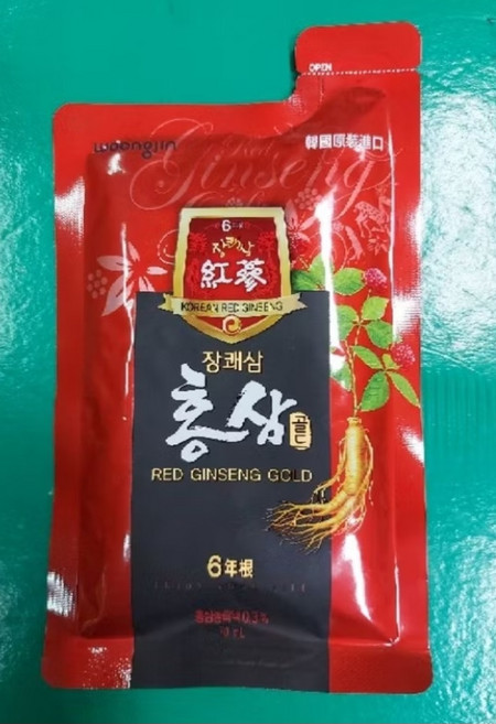 Woongjin 6年根 紅蔘黃金精華飲, 1個, 1份