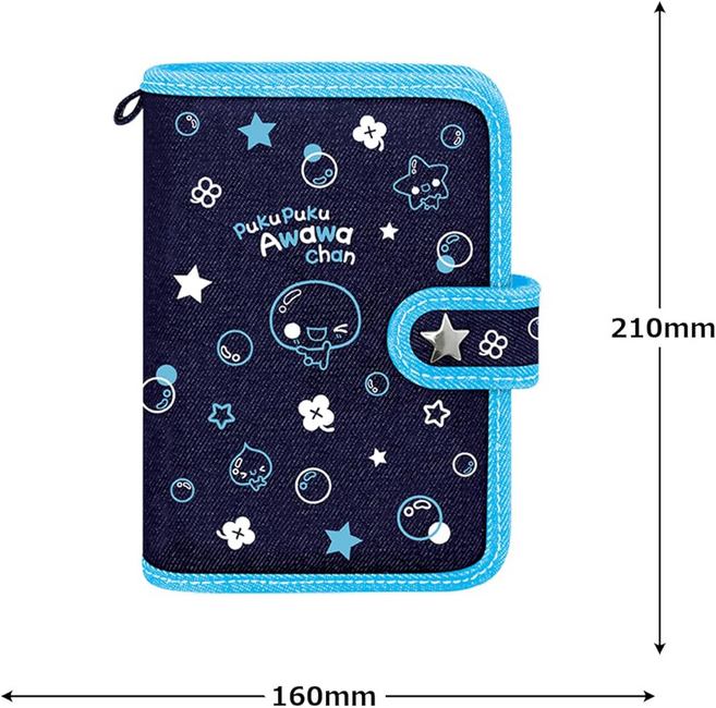 산리오 헤이세이 캐릭터즈 데님 스티커 바인더 5종, 1개, 아와짱