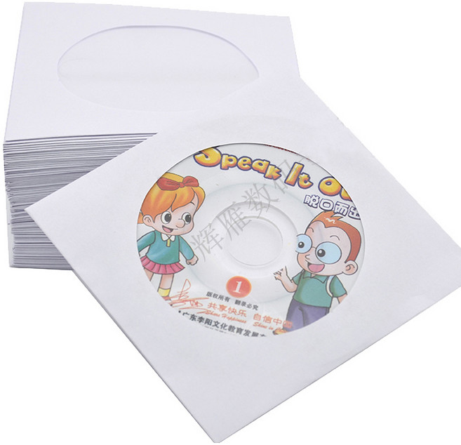 쿠몽 CD케이스 종이CD케이스 100매, 백색CD케이스, 100개