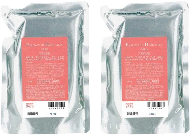 오르비스 에센스 인 헤어 밀크 트리트먼트 리필 140g 2개, 1개입 - 쿠팡