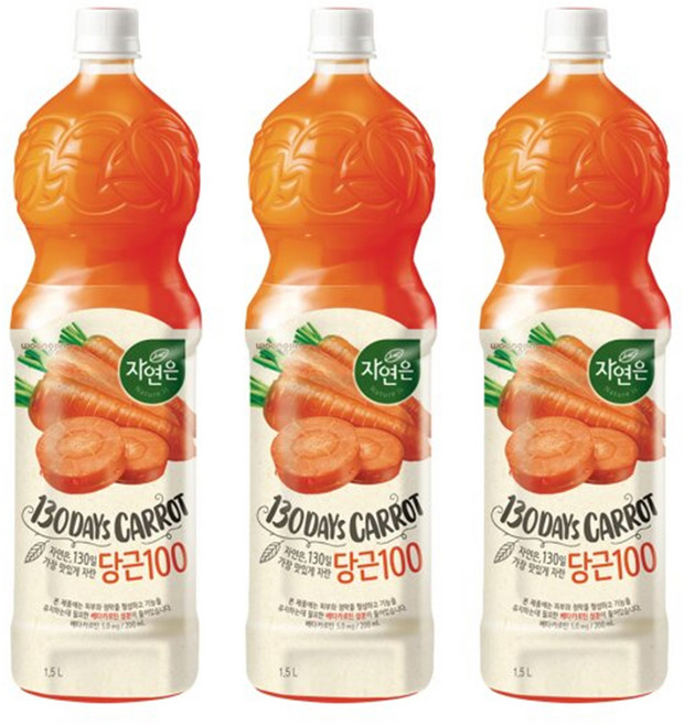 웅진 웅진식품 자연은 제주당근, 1.5L, 3개
