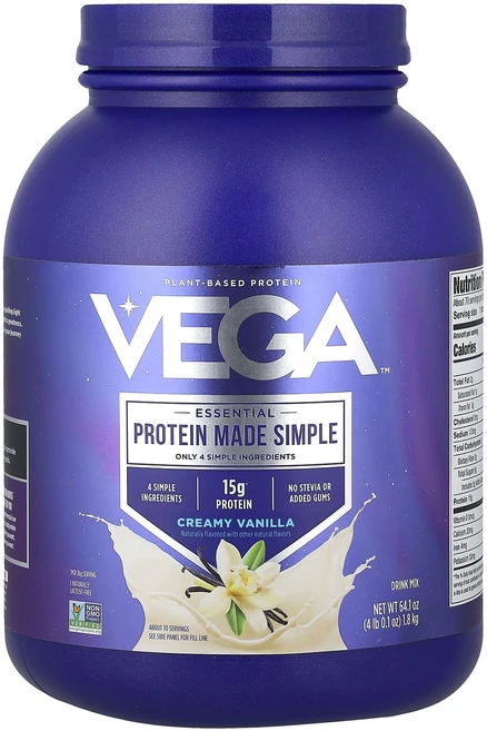 정말좋습니다 Vega 식물성 단백질 크리미 바닐라 1.8kg(4lb 0.1oz) 빠르게배송해드릴게요 - 쿠팡