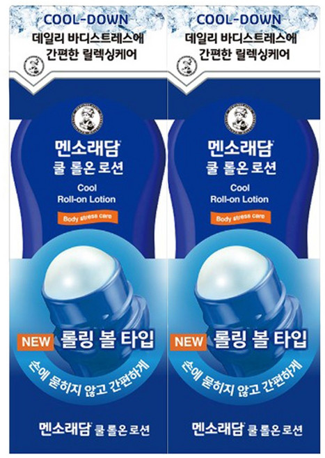 멘소래담 롤온 로션 쿨타입 50mlx2개 / 롤타입 파스 바르는 쿨파스 볼타입, 2개, 1개입
