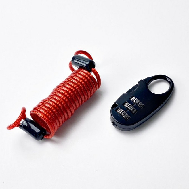 여행용 다이얼 자물쇠 와이어 잠금 세트