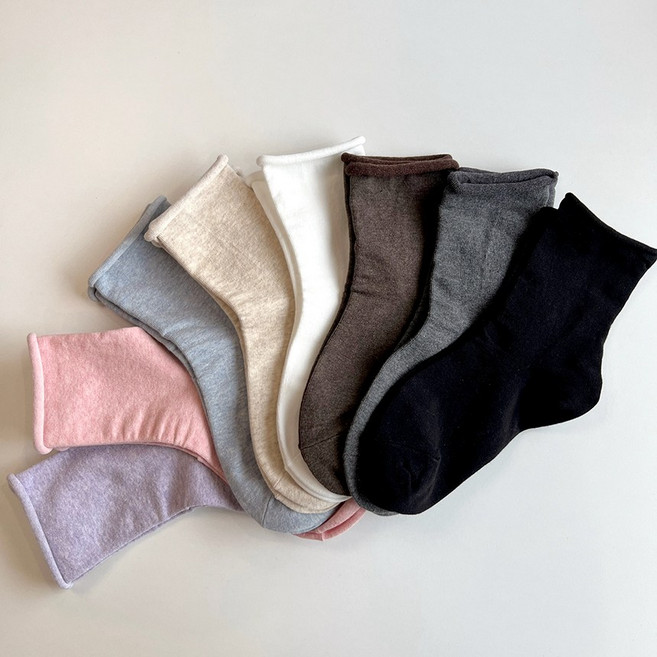 아트삭스 국산 여성 무지 돌돌이양말 5켤레 무압박 임산부 당뇨양말