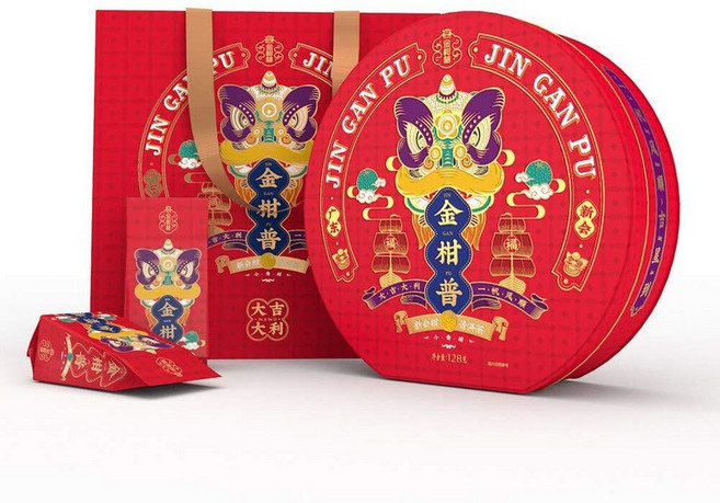 TAETEA Xiao Qing Gan 탠저린 필 프리미엄 익은 푸에르 차 12개입 신후이 숙성 발효 샤오칭간 ChenPi Pu'er 시트러스 티 윈난 푸에르 차 그린 오렌지