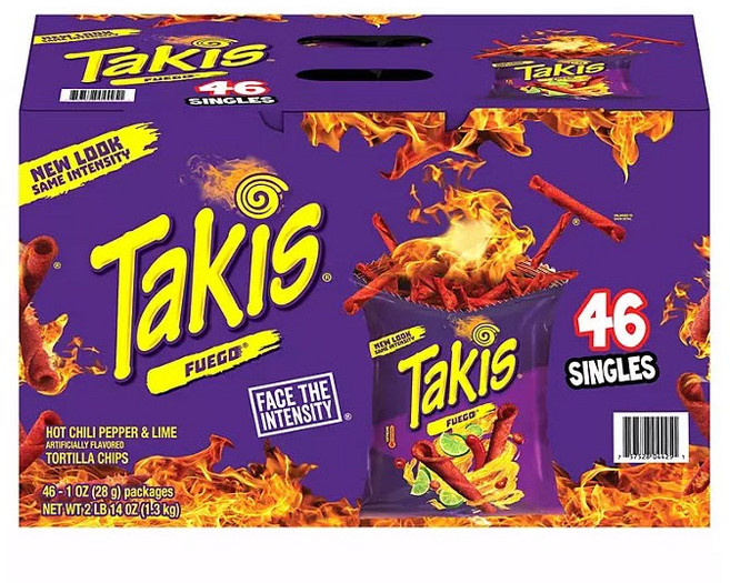타키스 푸에고 핫칠리 & 라임 토르티야칩 28g x 46개입 대용량 탕비실, 46개