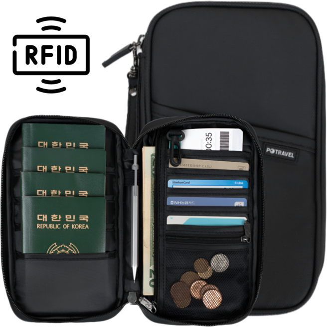 스카이패치 여행용 올인원 가족 여권케이스