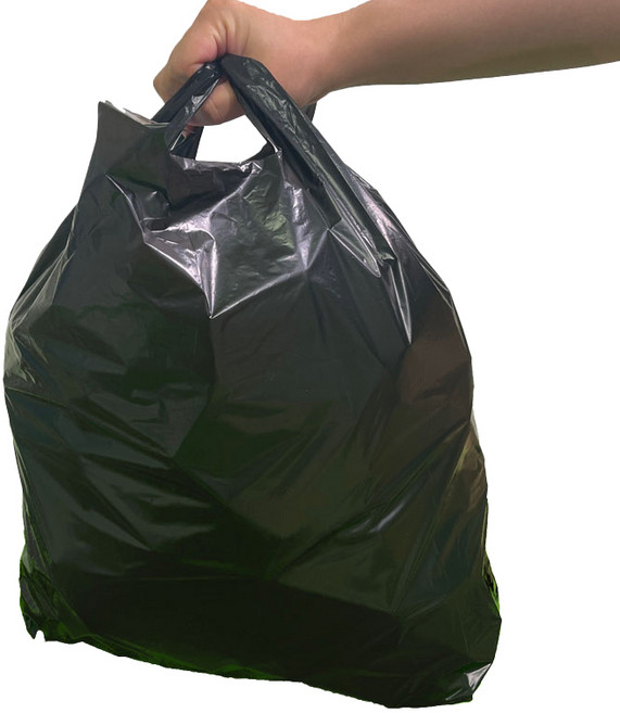 충남비니루포장 손잡이 비닐봉투 4호 검정 18L(27x48), 18L, 420개