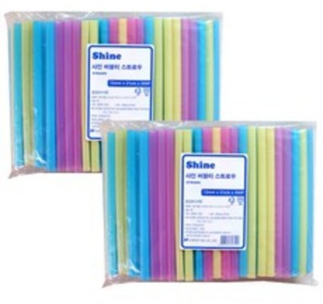 샤인 버블티스트로우, 1개, 200개