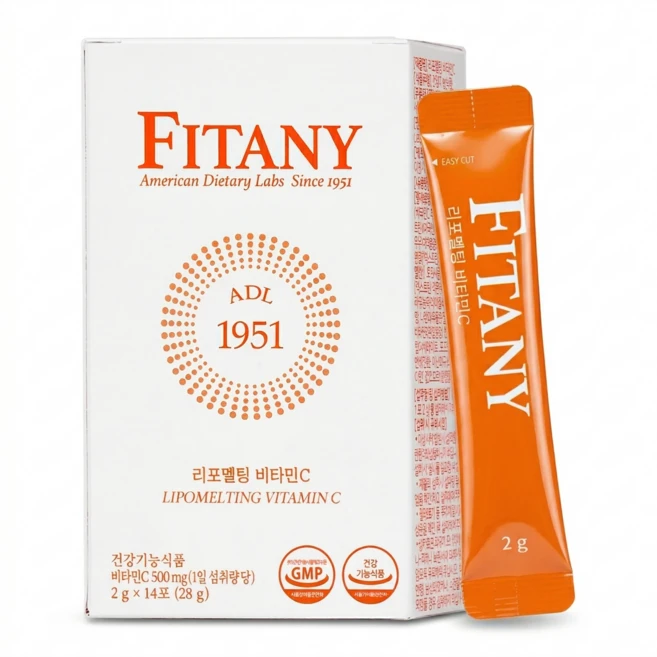 [FITANY] 피타니 리포멜팅 비타민C 리포좀 제형 퓨어 멜팅 비타민, 28g, 1박스 - 쿠팡