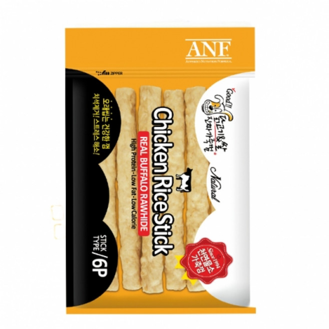 ANF 치킨라이스스틱 강아지껌 6P, 닭고기 + 쌀 혼합맛, 40g, 1개