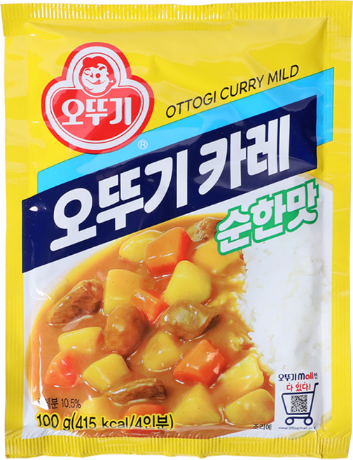 오뚜기 카레 과립형 순한맛, 100g, 25개