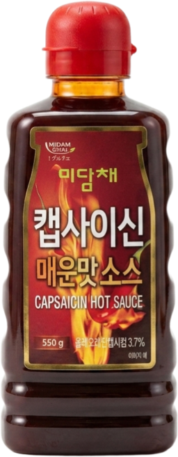 [미담채] 캡사이신 매운맛소스, 550g, 1개