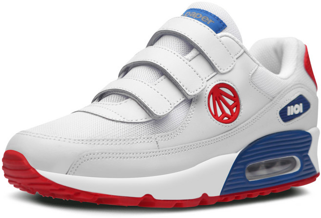 페이퍼플레인 남녀공용 소가죽 에어 신발 스니커즈 벨크로 운동화 키높이 빅사이즈 PP1408