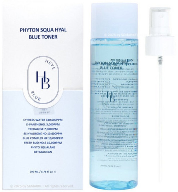 헤브블루 피톤 스쿠아 히알 블루 토너 200ml (+미스트 펌프) 기획세트, 1개