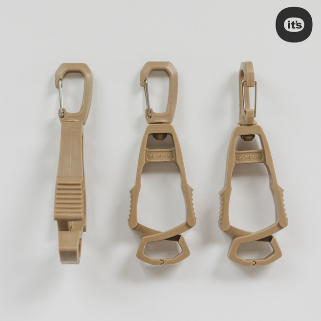 이츠오 아웃도어 밀리터리 장갑 고리, 3개, 탄