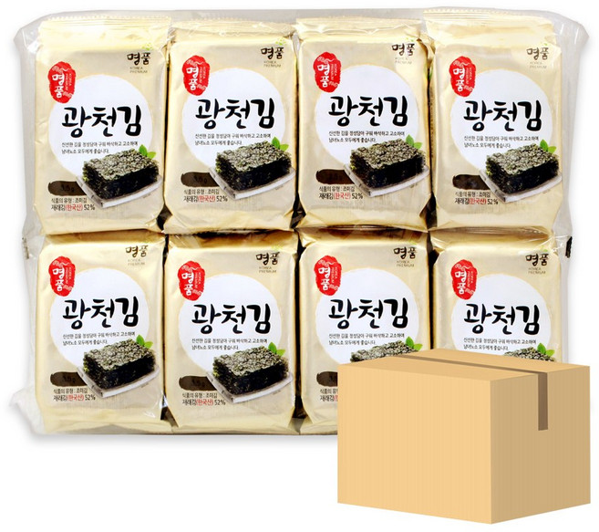 [명품] 광천김 BOX [(3.5gx16봉) x10개], 10개, 상세페이지 참조