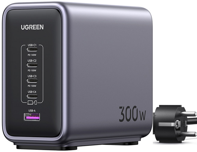 300W GaN PD PPS QC 5포트 초고속 멀티 충전기, 300W 고속충전기(15856), 1개