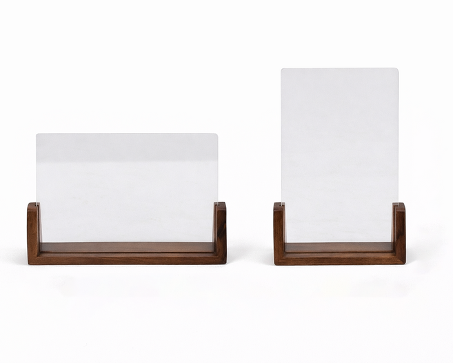 휘잇 감성우드 호두나무 포토프레임 아크릴액자 포토테이블, 1개