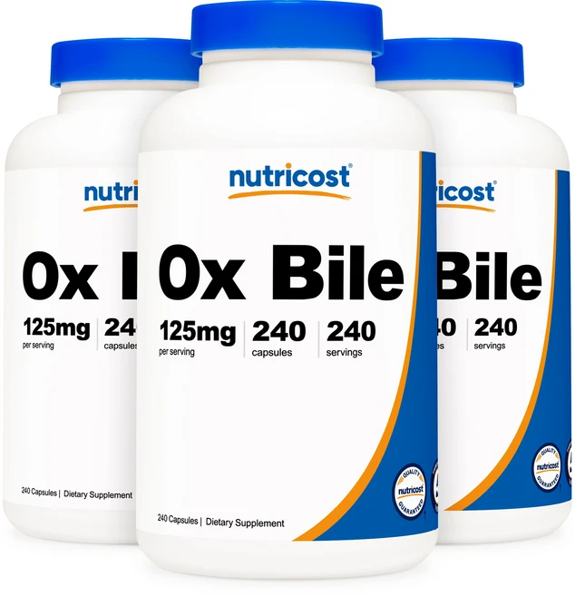 뉴트리코스트 소 담즙 옥스 바일 125mg 240캡슐 3병, 240정, 3개 - 쿠팡