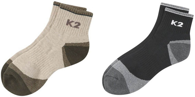 K2 KUA26S04 기능성 등산 트레킹용 쿨맥스 단목 양말 (3355)
