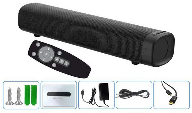 고출력 블루투스 스피커 지지대 광학 AUX USB 입력 PC TV 사운드 바 홈 시어터 서브우퍼 리모컨 포함 30W, 01 SS01 GRAY