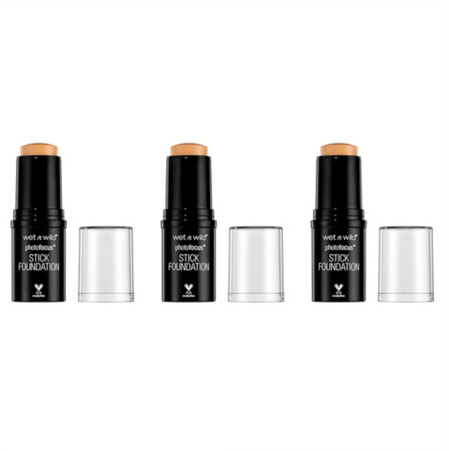 wet n wild 웻앤와일드 포토 포커스 파운데이션 스틱 크림 베이지 3팩