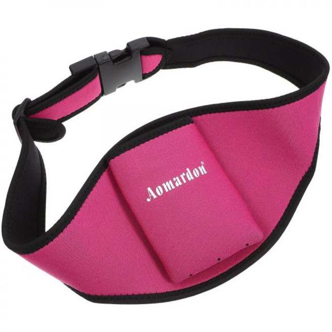 무선 마이크 벨트 조절식 파우치 허리 가방 피트니스 강사용 하게 마이크를 쥐고 보호, 01 Red