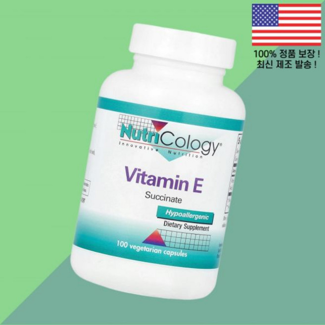 뉴트리콜로지 비타민E 비타민이 330mg 식물성 베지캡슐 100정 Nutricology Vitamin E 100 Vegetarian Capsules, 1개
