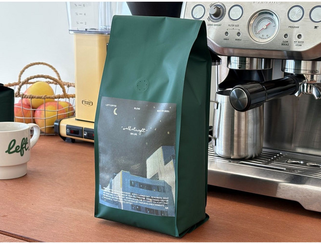 [레프트커피] 밤의 산책 블렌드 원두 다크하고 고소하고 산미 없는 호불호 없는 홀빈 1kg, 1개, 홀빈(분쇄안함)