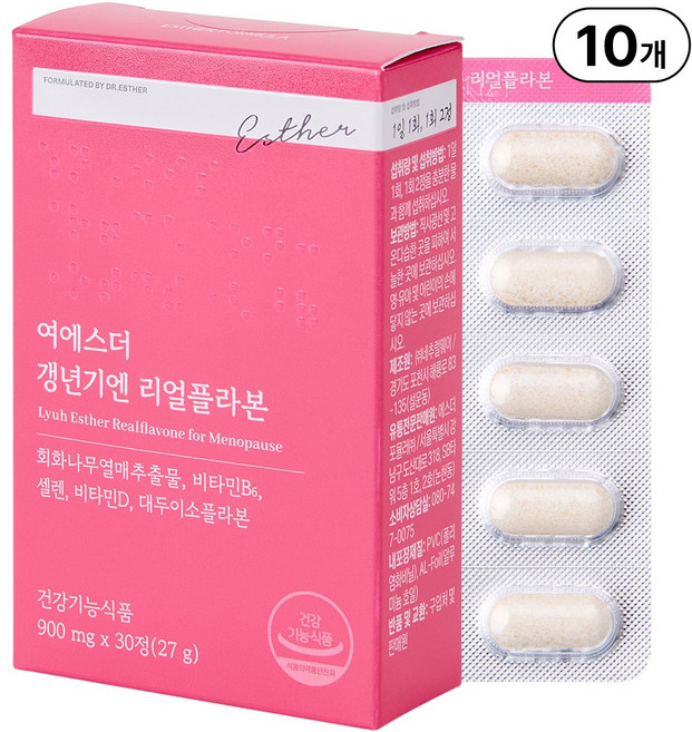 본사직영 여에스더 갱년기엔 리얼플라본 l 갱년기 여성 건강 기능성 l 국민영양 프로젝트, 30정, 10박스