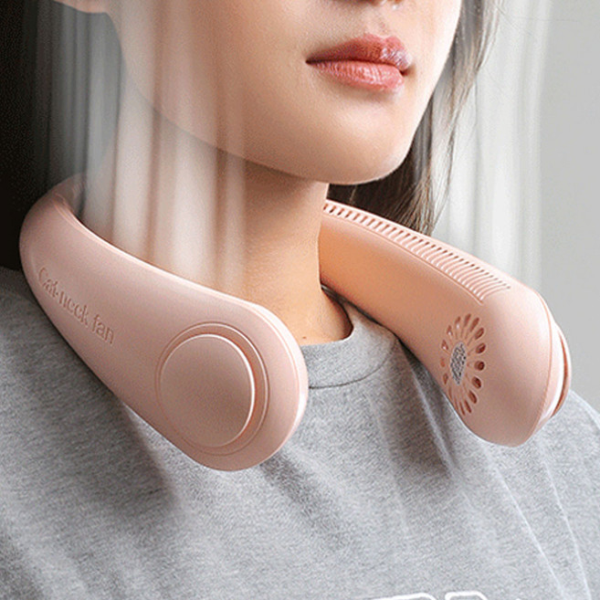 usb충전식 넥선풍기 2400mAH 목선풍기 실리콘 목밴드 이동식선풍기 휴대용선풍기 캣넥 catneck 오토바이선풍기 자전거선풍기 조깅 스포츠, 넥선풍기-화이트