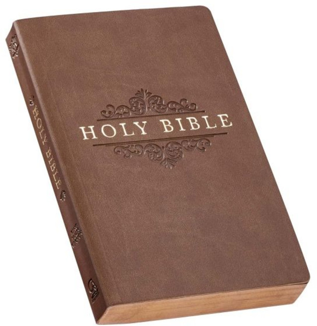 영어 성경 영문 홀리 바이블 성경책 KJV 성경 선물 및 상 성경 인조 가죽 소프트커버 킹 제임스 버전 황갈색
