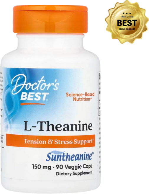 닥터스베스트 썬테아닌 함유 L 테아닌 150mg 베지 캡슐 90정 아미노산 함유 / 해외직구 미국정품, 1개