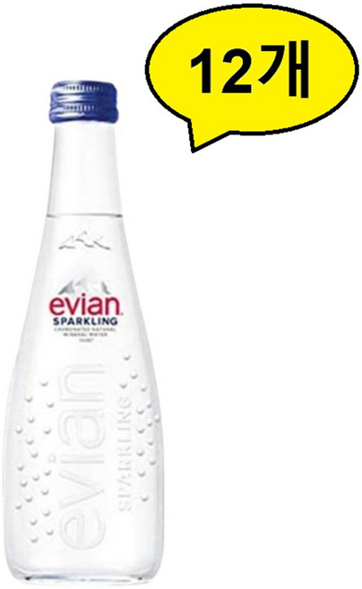 에비앙 스파클링 미네랄 워터 탄산수, 330ml, 12개